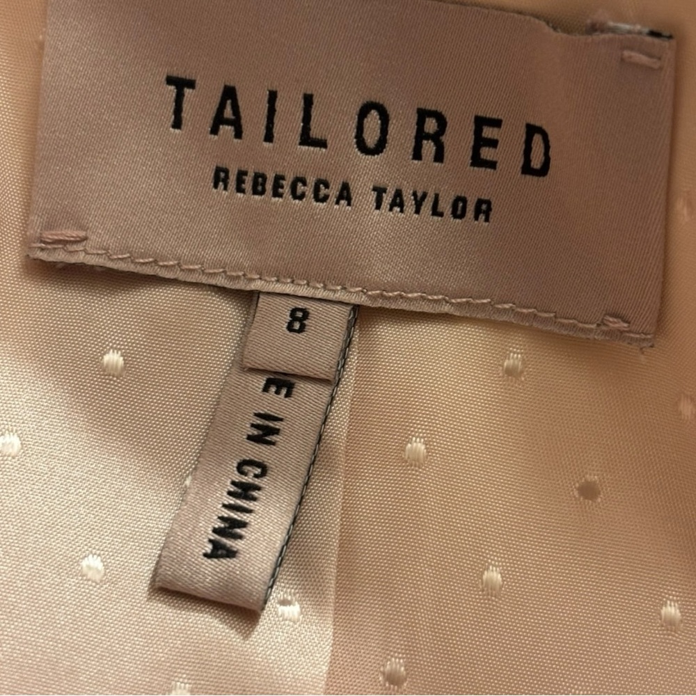 Tailored by Rebecca Taylor Ivory Double-Breasted Blazer Size 8 - Picture 6 of 6